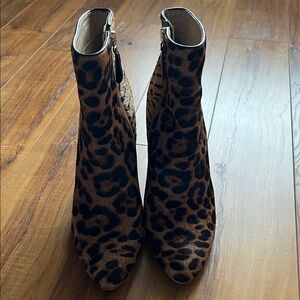 G by Guess Animal Print Ankle Booties
